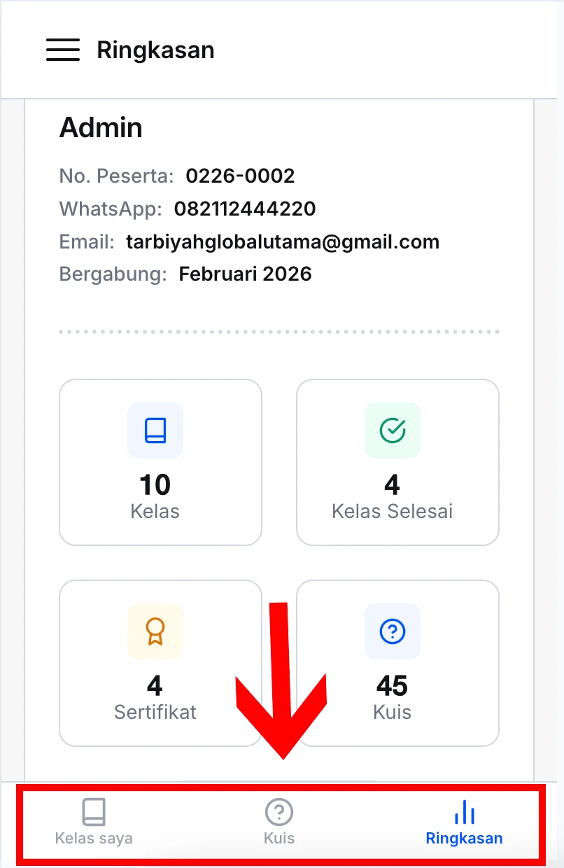 Navigasi Utama Mobile